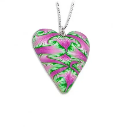 Hjertesmykke Roseopicta, 23x25mm, håndlaget - 240842 Hjertesmykke Roseopicta, 23x25mm, håndlaget - 240842