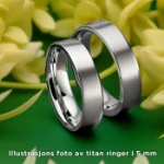 Gifteringer i titan, 6 mm. ESPELAND - NT1160