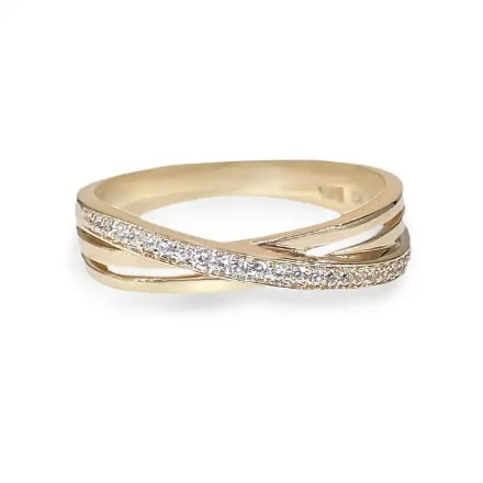 Diamantring i 14kt gult gull med diamanter W-Si - 50001231050 Diamantring i 14kt gult gull med diamanter W-Si - 50001231050