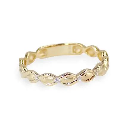 Gullring i 14kt gult gull med zirkonia - 50710111050 Gullring i 14kt gult gull med zirkonia - 50710111050