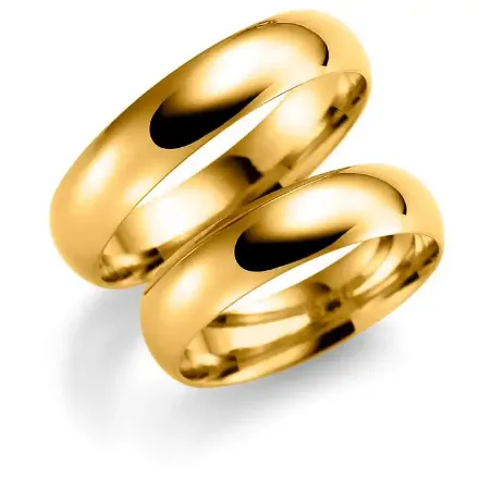 Gifteringer i gull 14 kt, 4 mm. ESPELAND - SE104GU30 Gifteringer i gull 14 kt, 4 mm. ESPELAND - SE104GU30