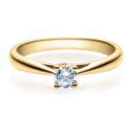 Diamantring forlovelsesring  0,25 ct i 14kt gull. Alida - 18002025