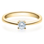 Diamantring forlovelsesring 0,25 ct i 14kt gull. Lilya. - 18008025