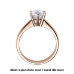 Diamantring forlovelsesring 0,30 ct  i 14kt gull. Diona - 18001030