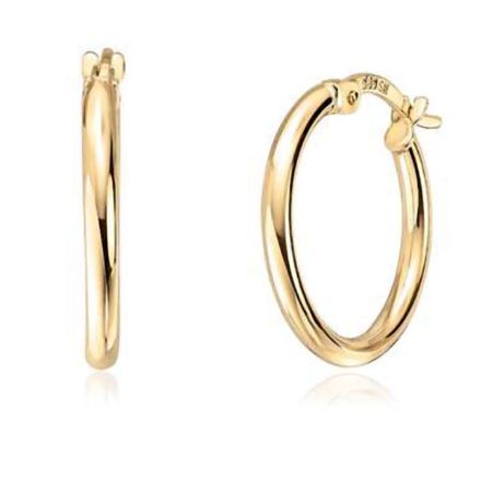 Øreringer i gult gull 14 kt, 2 mm/18mm - 46085 Øreringer i gult gull 14 kt, 2 mm/18mm - 46085