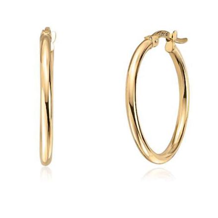 Øreringer i gult gull 14 kt, 2 mm/24mm - 46086 Øreringer i gult gull 14 kt, 2 mm/24mm - 46086