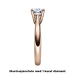 Diamantring forlovelsesring 0,25 ct i 14kt gull. Alida - 18002025