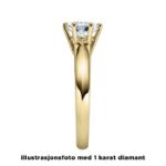 Diamantring forlovelsesring 0,25 ct i 14kt gull. Violetta - 18003025