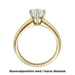 Diamantring forlovelsesring 0,25 ct i 14kt gull. Violetta - 18003025