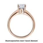 Diamantring forlovelsesring  0,25 ct i 14kt gull. Elissa - 18004025