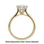 Diamantring forlovelsesring 0,30 ct i 14kt gull.  Leticia - 18007030