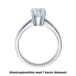 Diamantring forlovelsesring 0,25 ct i 14kt gull. Lilya. - 18008025