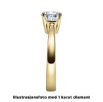 Diamantring forlovelsesring 0,25 ct i 14kt gull. Lilya. - 18008025