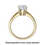 Diamantring forlovelsesring 0,25 ct i 14kt gull. Lilya. - 18008025