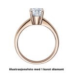 Diamantring forlovelsesring 0,30 ct i 14kt gull. Lilya -18008030