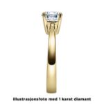 Diamantring forlovelsesring 0,50 ct i 14kt gull. Lilya -18008050