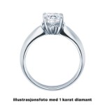 Diamantring forlovelsesring 0,20 ct i 14kt gull. Naima - 18009020