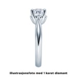 Diamantring forlovelsesring 0,25 ct i 14kt gull. Naima - 18009025