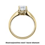 Diamantring forlovelsesring 0,25 ct i 14kt gull. Naima - 18009025