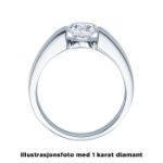 Diamantring forlovelsesring  0,25 ct i 14kt gull. Hestia - 18012025