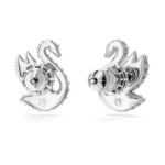 Swarovski øredobber Iconic Swan stud earrings, White, Rhodium plated - 5647873