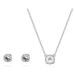 Swarovski smykkesett Constella Round cut, White, Rhodium plated - 5647663