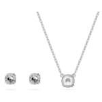 Swarovski smykkesett Constella Round cut, White, Rhodium plated - 5647663