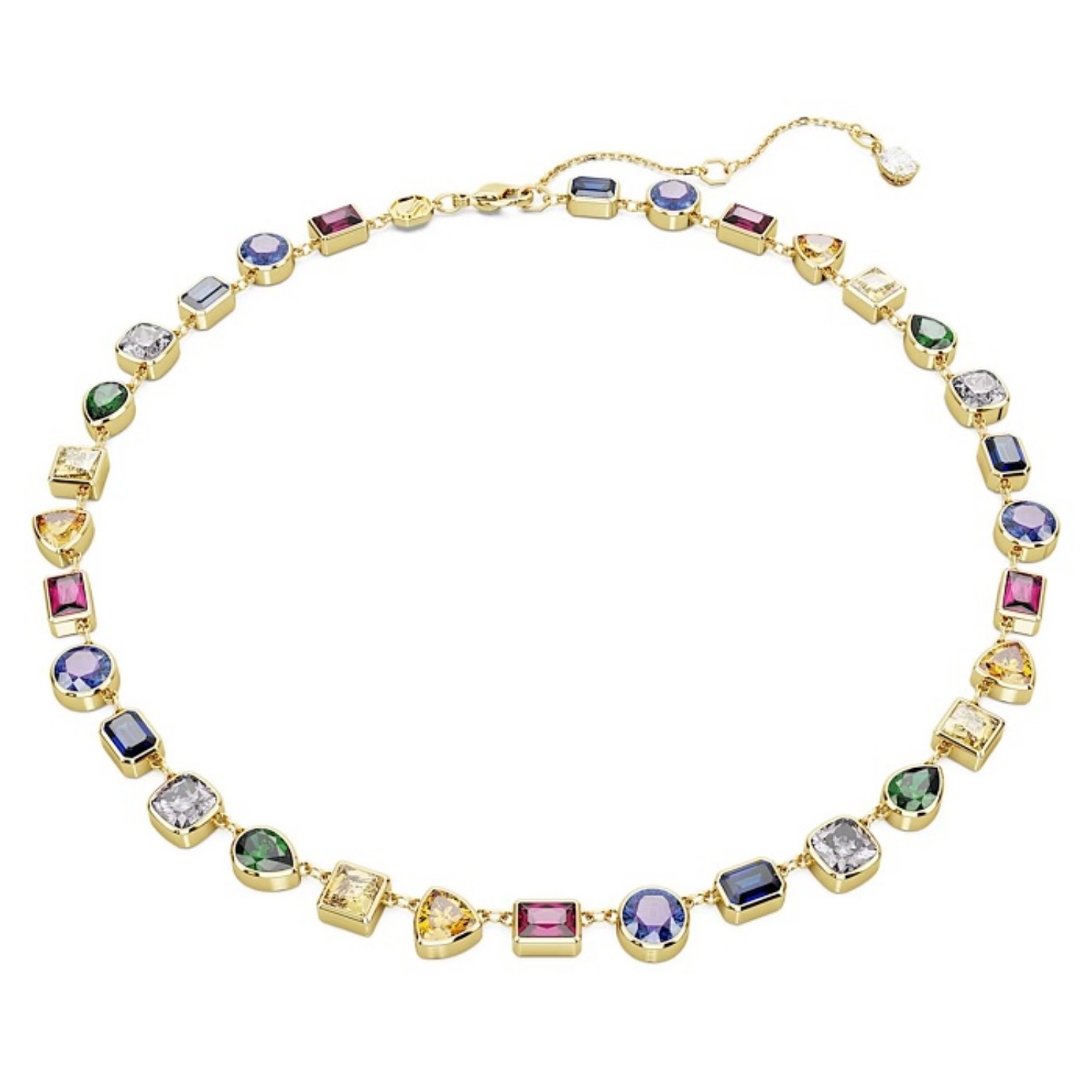 Swarovski collie Stilla Mixed cuts, Multicolored, Gold-tone plated - 5662915