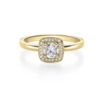 Diamantring med 0.49 ct, gult gull 18 kt - 159140gg