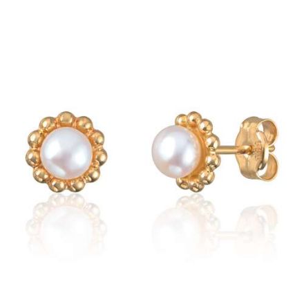 Gulløredobber. Gult gull 14 kt, kulen er 6.85 mm - 47598 Gulløredobber. Gult gull 14 kt, kulen er 6.85 mm - 47598