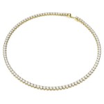 Swarovski collier Matrix Tennis Round cut, White, Gold-tone plated - 5681795