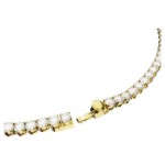 Swarovski collier Matrix Tennis Round cut, White, Gold-tone plated - 5681795