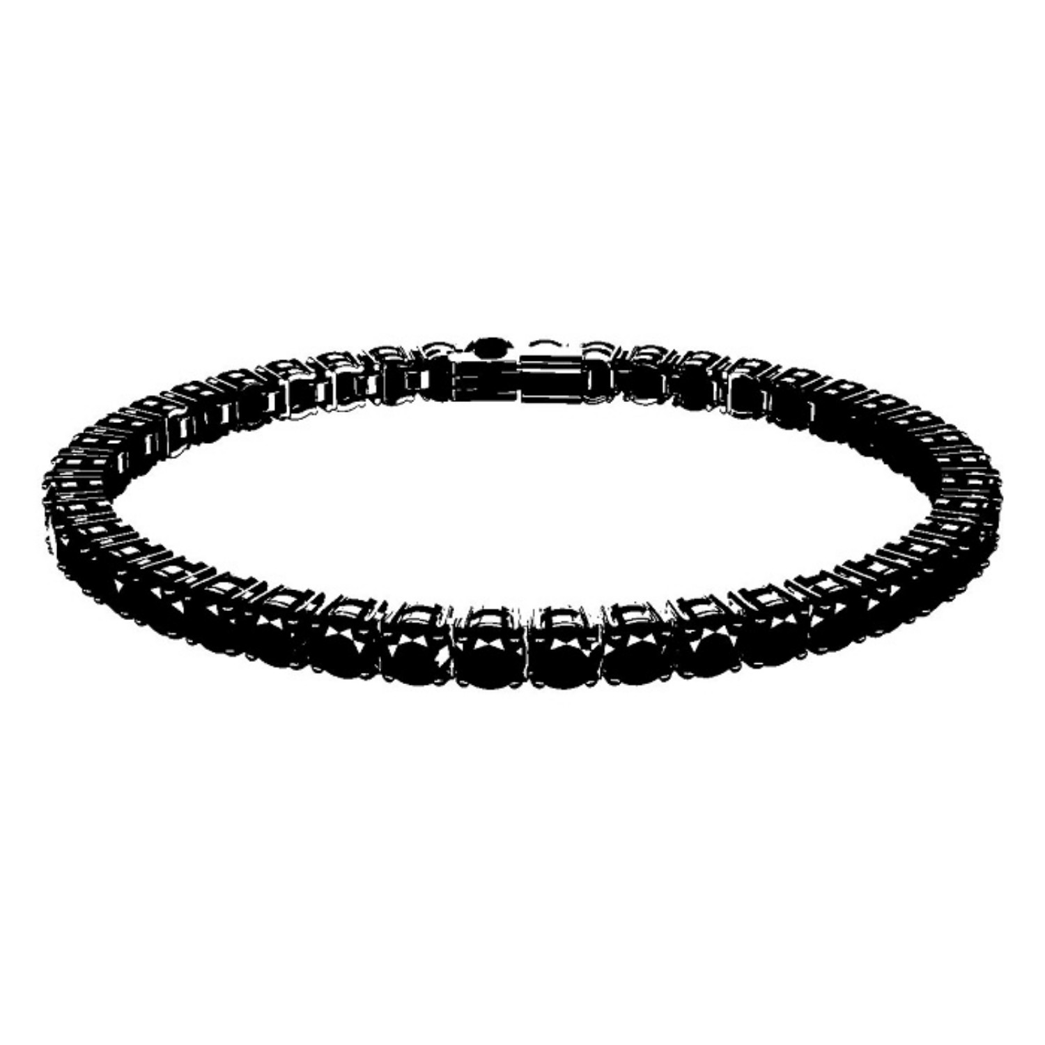 Swarovski armbånd Matrix Tennis  Round cut, Black, Ruthenium plated - 5664153