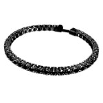 Swarovski armbånd Matrix Tennis  Round cut, Black, Ruthenium plated - 5664153