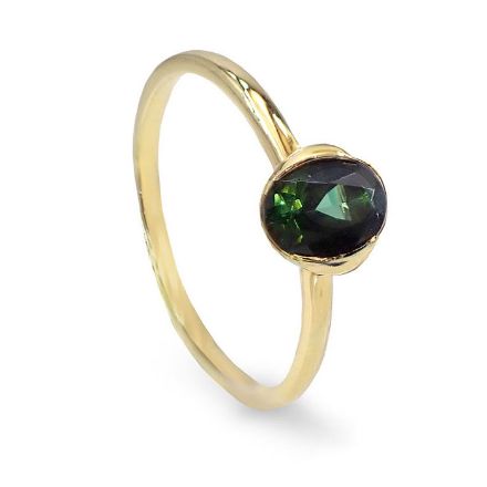Gullring 14 kt med turmalin - bur585706t Gullring 14 kt med turmalin - bur585706t