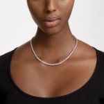 Swarovski smykkesett Matrix Tennis set Round cut, White, Rhodium plated - 5647730