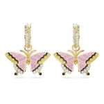 Swarovski øredobber Idyllia drop Butterfly, gold-tone plated - 5670055