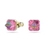 Swarovski øredobber Ortyx stud Pyramid cut pink, gold-tone plated - 5614062