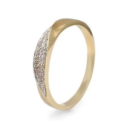 Gullring  gult gull 14 kt med zirkonia - coc120124 Gullring  gult gull 14 kt med zirkonia - coc120124