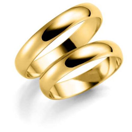 Gifteringer i gull 14 kt, 5 mm. ESPELAND - SE107GU50   Gifteringer i gull 14 kt, 5 mm. ESPELAND - SE107GU50