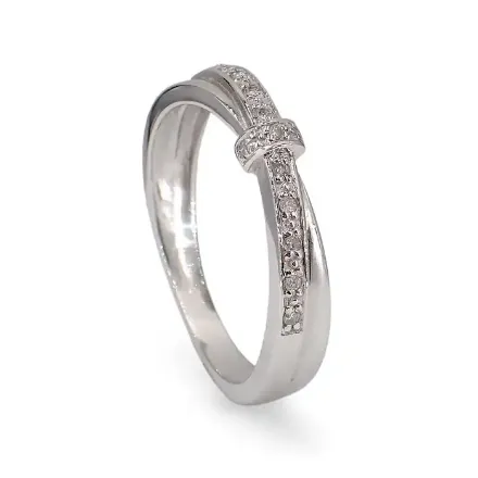 Gullring i 14kt med diamanter 0.06 ct W-Si - 150124 Gullring i 14kt med diamanter 0.06 ct W-Si - 150124