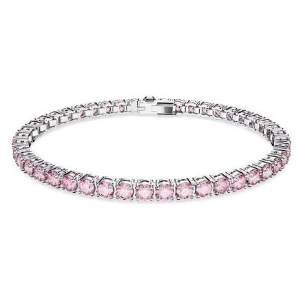Swarovski armbånd Matrix Tennis bracelet Round cut, Pink, Rhodium plated - 5648931 Swarovski armbånd Matrix Tennis bracelet Round cut, Pink, Rhodium plated - 5648931