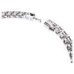 Swarovski armbånd Matrix Tennis bracelet Round cut, Pink, Rhodium plated - 5648931