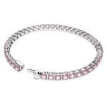 Swarovski armbånd Matrix Tennis bracelet Round cut, Pink, Rhodium plated - 5648931