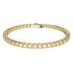 Swarovski armbånd  Matrix Tennis bracelet Round cut, Yellow, Gold-tone plated - 5648935