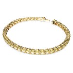 Swarovski armbånd  Matrix Tennis bracelet Round cut, Yellow, Gold-tone plated - 5648935