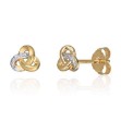 Diamant øredobber i gult gull med diamanter 0,005 ct W-Si - 47632
