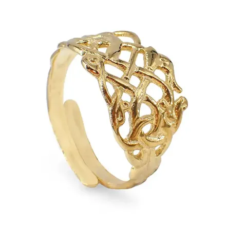 Gullring i 14kt gull, med justerbar størrelse - 878-585 Gullring i 14kt gull, med justerbar størrelse - 878-585