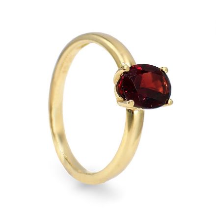 Gullring 14 kt med granat - bur585789g Gullring 14 kt med granat - bur585789g