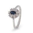 Diamantring i hvitt gull med 0,12 ct TW-Si og safir - BUR577251safir Diamantring i hvitt gull med 0,12 ct TW-Si og safir - BUR577251safir